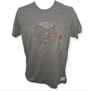 Retro OHIO STATE BUCKEYES Tee Adult Medium Brutus Cotton Poly Blend T-Shirt